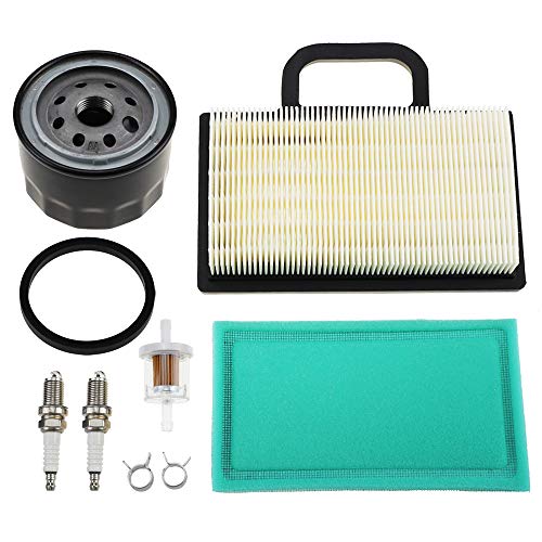 Ferilter 698754 273638 Air Filter 691035 Fuel Filter 696854 Oil Filter Spark Plug for Briggs and Stratton Intek Extended Life Series V-Twin 18-26 HP Lawn Mower