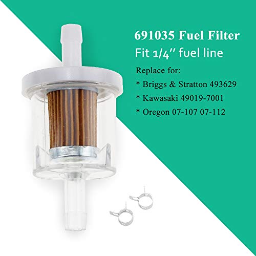 Ferilter 698754 273638 Air Filter 691035 Fuel Filter 696854 Oil Filter Spark Plug for Briggs and Stratton Intek Extended Life Series V-Twin 18-26 HP Lawn Mower