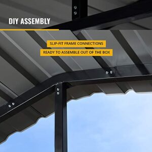 Arrow 14' x 20' x 14' 29-Gauge Metal RV Carport and Multi-Use Shelter for Large Vehicles- Eggshell
