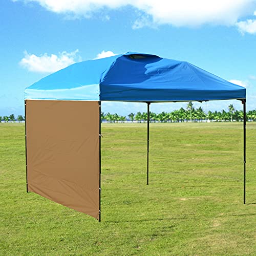 Rinling Instant Canopy Sunwall 10x10 FT, 1 Pack Sidewall Only Khaki