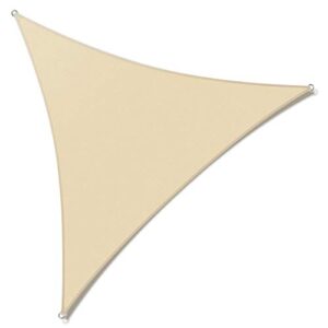 ShadeMart 10' x 10' x 10' Beige Sun Shade Sail Triangle Canopy Fabric Cloth Screen, Water Permeable & UV Resistant, Heavy Duty, Carport Patio Outdoor - (We Customize Size)