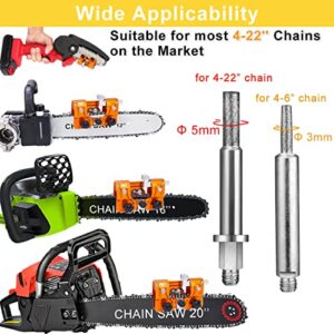 Latest Version Chainsaw Sharpening Jig, Chain Saw Sharpener Tool with 3Pcs Hard Tungsten Sharpening Burr, Universal Chain Saw Chain Sharpening Jig Kit for 4"-22" Kinds of Chain Saws and Electric Saws