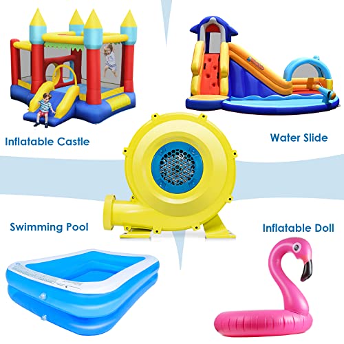 OLAKIDS Inflatable Bounce House Blower, 480W Lightweight Pump Fan, Electric Portable and Powerful Air Blower for Jumping Castle, Water Slide and Other Suitable Indoor Outdoor inflatables