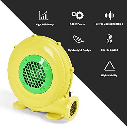 GOFLAME Air Blower for Inflatables, Portable and Powerful Electric Air Blower Fan, 0.6 HP Bounce House Blower for Jump Slides, Bouncy Castles, 480W