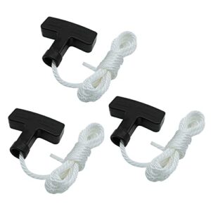 lusqi 3 set pull cord 3.9 ft with recoil starter handle for honda gx160 gx200 gx240 gx270 gx340 gx390 pull starter