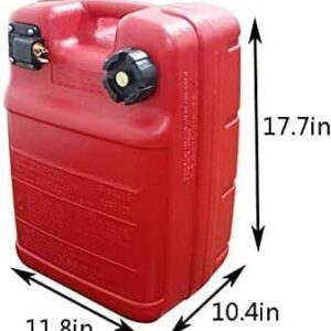 Full Power Plus Boat Fuel Tank, 24L 6 Gallon Gas Can Marine Outboard Motor Boat Accessories, Portable Gasoline Can with Fuel Gauge/Fuel Line Container for 2-4Stroke Outboard Engine ,Red