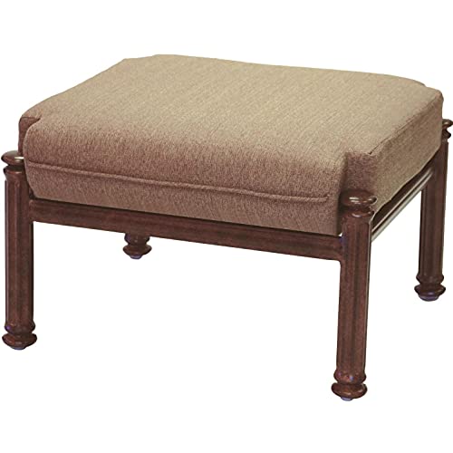 Darlee Santa Barbara Cast Aluminum Patio Ottoman - Antique Bronze