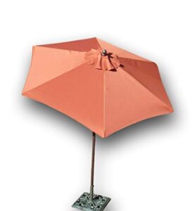formosa covers 7.5 foot aluminum market umbrella, crank & tilt, strong fiberglass ribs, uv treated, perfect for patio, small bistro, deck – color in terra