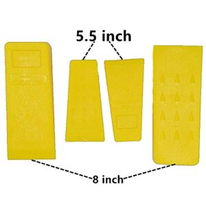 TIPU Felling Wedge for Safe Tree Cutting, 4 Pack: 8"(2-Pack)/5.5"(2-Pack), Tree Felling Wedge to Guide Trees Stabilize and Safely to Ground for Loggers and Fallers