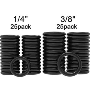 PAGOW 50 Pack O-Rings Power Pressure Washer Replacement for 1/4 inch, 3/8 inch, M22 Quick Connect Coupler (25pcs for 1/4" + 25pcs for 3/8")