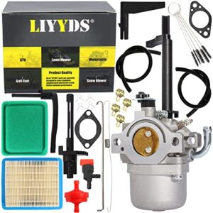 liyyds carburetor compatible with storm responder 5500 8250 generator 030424 030430 nikki 695114 695115 troy-bilt 5550w 10hp ohv 01919 204412-0147-e1 porter cable 5250 watt bsi525-w
