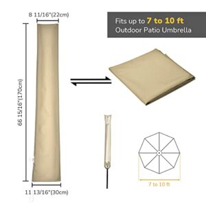 Yescom Outdoor Patio Umbrella Protective Cover Bag 180g Polyester Fabric Weatherproof Fits 5' 6' 7' 8' 9' 10' Umb