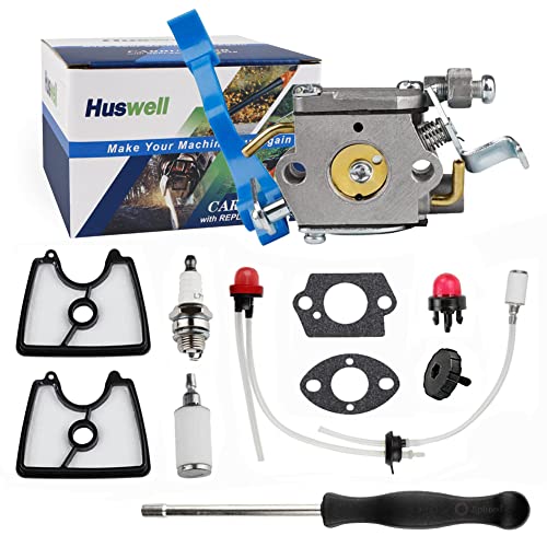 HUSWELL 125B Carburetor Air Filter kit for Husqvarna 590460102 125B 125BV 125BX 125BVX Leaf Blower ZAMA C1Q-W37 545081811 581798001 Engine