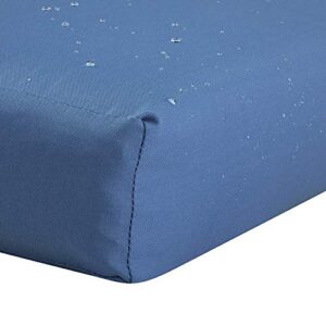 Classic Accessories Ravenna Water-Resistant 21 x 20 x 4 Inch Outdoor Back Cushion Slip Cover, Patio Furniture Cushion Cover, Empire Blue, Patio Furniture Cushion Covers