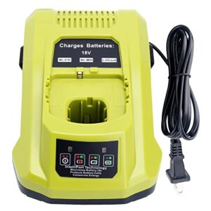 lasica compatible with ryobi p117 one+ battery charger, replacement for ryobi 12v-18v one+ plus cordless power tool battery charger