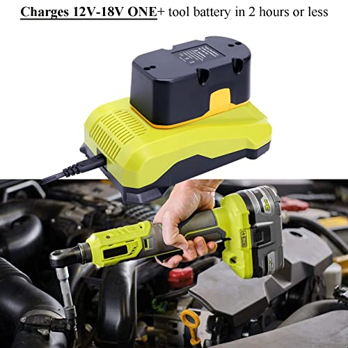 Lasica Compatible with Ryobi P117 One+ Battery Charger, Replacement for Ryobi 12V-18V ONE+ Plus Cordless Power Tool Battery Charger