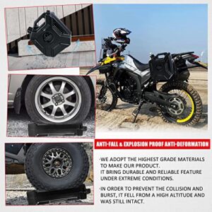 5L Emergency Backup Gas Can 1.3 Gallon Petrol Diesel Storage Gas Tank Fuel Container with lock & key Black Compatible With Motorcycle SUV ATV Most Cars Yacht