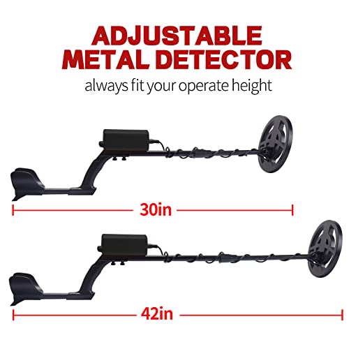 Metal Detector for Adults Professional, Waterproof 8'' Coil High Accuracy Gold Metal Detector with LCD Display, Advanced DSP Chip, DISC&All Metal Mode, for Beach Detecting, Treasure Hunting