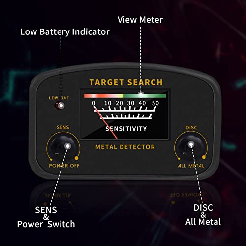 Metal Detector for Adults Professional, Waterproof 8'' Coil High Accuracy Gold Metal Detector with LCD Display, Advanced DSP Chip, DISC&All Metal Mode, for Beach Detecting, Treasure Hunting