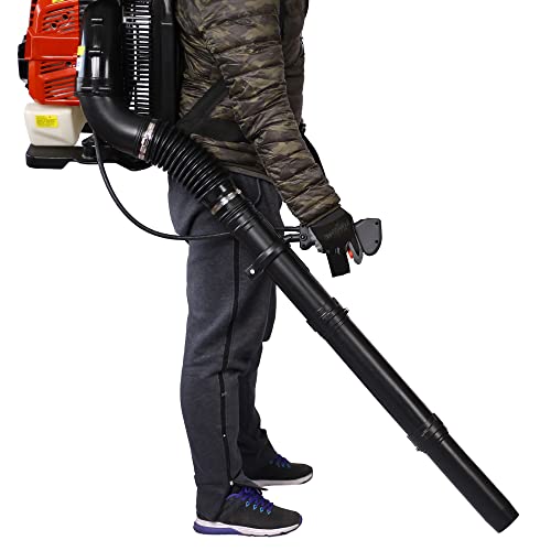 Voohek Backpack Leaf Blower, Gas-Powered, 76cc 4-Cycle Engine, Gasoline Blower, 750CFM, Red (YC109)