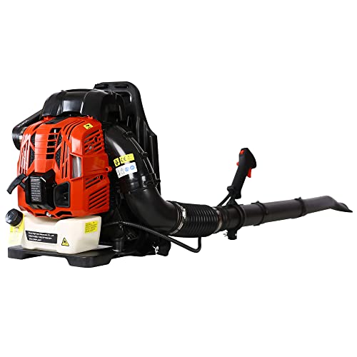 Voohek Backpack Leaf Blower, Gas-Powered, 76cc 4-Cycle Engine, Gasoline Blower, 750CFM, Red (YC109)