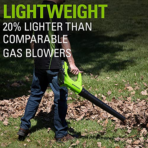 Greenworks 24V Axial Leaf Blower (100 MPH / 330 CFM), 2Ah Battery and Charger Included