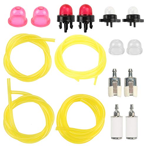 BQBS 16Pcs 8-Feet Fuel Line 530095646 Fuel Filter Primer Bulb for 2-Stroke Echo Poulan Weed Eater Craftman Hus Ryobi Homelite Chainsaw String Trimmer Leaf Blower