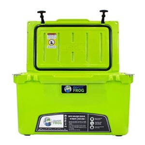 Frosted Frog Original Green 45 Quart Ice Chest Heavy Duty High Performance Roto-Molded Commercial Grade Insulated Cooler