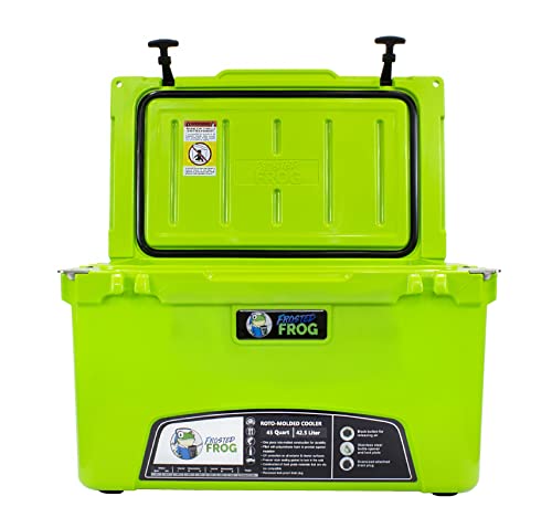 Frosted Frog Original Green 45 Quart Ice Chest Heavy Duty High Performance Roto-Molded Commercial Grade Insulated Cooler