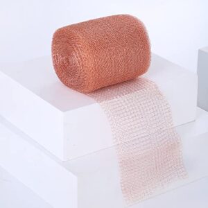 SOTEE Copper Mesh - 4" x 45 Feet, Ideal for Distilling, Double Layer Copper Mesh Fill Fabric DIY Kit, Perfect Hole Filler, Pure 100% Copper Roll