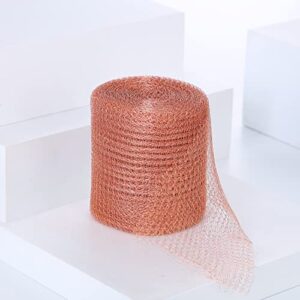 SOTEE Copper Mesh - 4" x 45 Feet, Ideal for Distilling, Double Layer Copper Mesh Fill Fabric DIY Kit, Perfect Hole Filler, Pure 100% Copper Roll