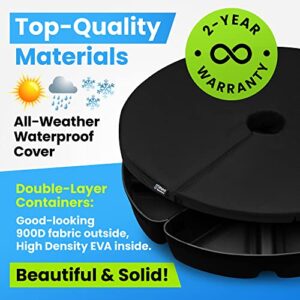 Rhino BaseMate EVA Material - Patio Umbrella Base Weights up to 200 Lb. | for Cantilever Umbrella, Regular Umbrella, or Any Offset Umbrella Base | 4-Part, 900D Heavy-Duty, All-Weather (Round)