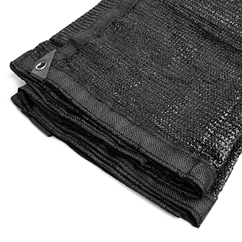 EVETTO 70% Sunblock Shade Cloth Net Black UV Resistant, Garden Shade Mesh Tarp for Plant Cover, Greenhouse, Barn. Top Shade Cloth Quality Panel for Flowers, Plants, Patio Lawn (10×10ft(3×3m))