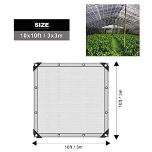 EVETTO 70% Sunblock Shade Cloth Net Black UV Resistant, Garden Shade Mesh Tarp for Plant Cover, Greenhouse, Barn. Top Shade Cloth Quality Panel for Flowers, Plants, Patio Lawn (10×10ft(3×3m))