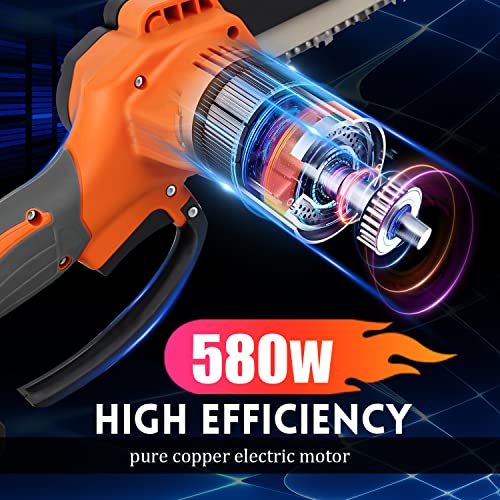 Mini Chainsaw 6 Inch Cordless Kit 2023, Oyffo Handheld Chainsaw Battery Powered, Cordless Mini Chainsaw with 2 Batteries and Charger, Small Power Chain Saw for Tree Trimming & Wood Cutting