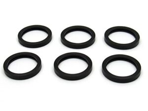 (6 pack) gas can spout gasket seals – universal rubber replacement gasoline/fuel jug washer seals (upgraded version, compatible with ethanol, stabilizer, etc)