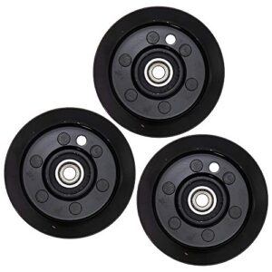 8TEN Flat Idler Pulley for Exmark Toro 50 54 inch Deck Quest E-Series S-Series Timecutter 106-2175 3 Pack