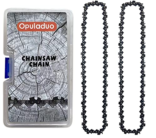 Opuladuo 2PC 10-inch Replacement Chain for Greenworks PS80L210, PS80L00, PS60L210, PS60L00 Pole Saw - 1/4" - .050" - 58 DL