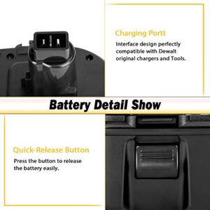 BiBiSi 2 Pack 4.5Ah 18V Replacement Battery for Dewalt 18v Battery Compatible with XRP DC9096 DC9099 DW9098 DW9099 DW9095 DW9096 DE9039 Cordless Power Tools