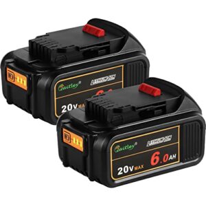 zlwawaol 2 pack dcb206 20v max 6.0ah replacement battery compatible with dewalt 20v battery dcb200 dcb203 dcb204 dcb206 20v dcd/dcf/dcg/dcs series cordless power tool