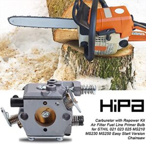 Hipa MS250 Carburetor for STHIL 025 023 021 MS210 MS210C MS230 MS230C MS250C Chainsaw w Tune Up Kit Air Filter Fuel Line