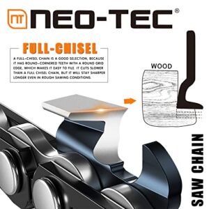 NEO-TEC 36 Inch Chainsaw Chain Blades Full Chisel 3/8 Pitch 0.063" Gauge 114 Drive Link Fit For Stihl Cadena 038 044 046 056 MS440 MS460 MS441 MS461 MS381 MS382 MS660 MS660 G660 Husqvarna 395XP