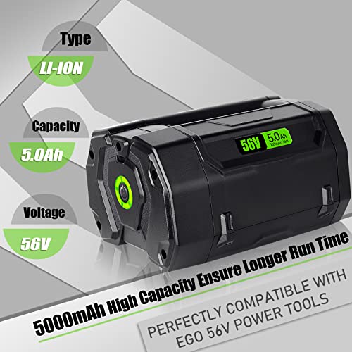 Jialitt 5.0Ah 56V Lithium-Ion Replacement Battery for 56V Cordless Power Tool BA2800 BA4200 BA1400 CS1604 CS1804 CS1403 HT2400 LB6504 LB5804 LB6500 LB4800 HTA2000 Tools (NOT FOR Power Station PST3040)