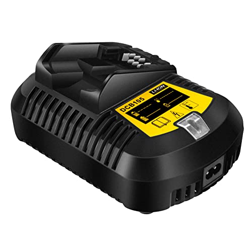 20V Battery Charger for Dewalt MAX 20 Volt Battery DCB205 and MAX 12V Battery DCB120,CELL9102 Replace DCB112 DCB101 DCB105 DCB115 DCB127 20 Volt Lithium Battery Charger