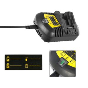 20V Battery Charger for Dewalt MAX 20 Volt Battery DCB205 and MAX 12V Battery DCB120,CELL9102 Replace DCB112 DCB101 DCB105 DCB115 DCB127 20 Volt Lithium Battery Charger