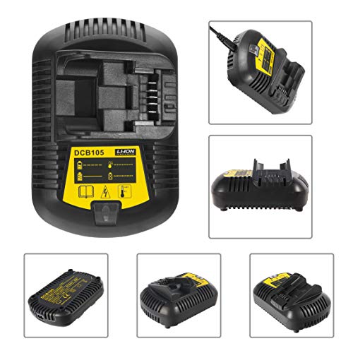 20V Battery Charger for Dewalt MAX 20 Volt Battery DCB205 and MAX 12V Battery DCB120,CELL9102 Replace DCB112 DCB101 DCB105 DCB115 DCB127 20 Volt Lithium Battery Charger