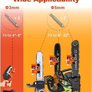 OMCCHK Chainsaw Sharpener Jig, Portable Chain Saw Sharpener Tool with 10Pcs Burrs, Chainsaw Chain Sharpener with Durable Carry Bag, Hand-Cranked Chainsaw Sharpening Kit for 4"-22" Chain Saws