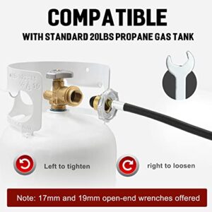 Propane Torch Weed, Seesii 500,000BTU Heavy Duty Burner Torch with 2 Electronic Igniters, Weed Burner with Control Valve and 9.8FT Hose for Garden Roofing BBQ lighter Snow Melting, Wrenches and Gloves