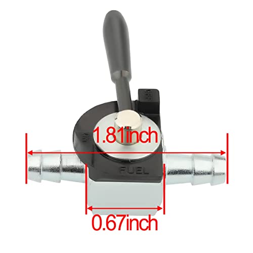 Savior 07-403 Fuel Shut Off Valve for Scagg 48568 Oregon 07-403 180 Degree Ball Valve Heavy Duty Inline Cut Petcock Gas Diesel Petrol for 1/4" Fuel Line Lawn Mower Replacement Part