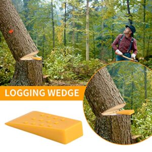 PERSZEN Tree Felling Wedges with Spikes for Safe Cutting – 5.5 inch Chainsaw Wedges Logging Supplies Set, Tree Wedge Safe Durable Cold Logger Tool Accessory – 2 Pack